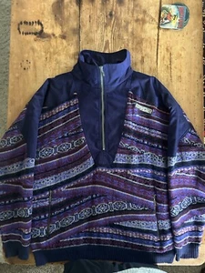 VTG Spyder Insulated Ski Snow Sweater Half Zip Wool Purple L - Picture 1 of 11