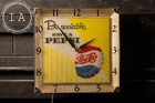 Vintage Lighted Plastic Pepsi Advertising Clock