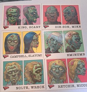 2007 Topps, Hollywood Zombies, Glow-In-Dark Inserts-6 different