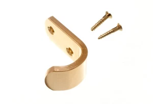 Neu 250 x Kleider-/Kleiderhaken goldfarben eloxiertes Aluminium Aufhänger 50 mm - einer - Bild 1 von 1