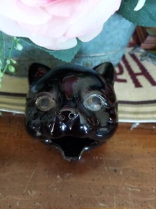 Vintage Shafford Black Cat Aschenbecher - 50er Jahre Redware - Bild 1 von 8