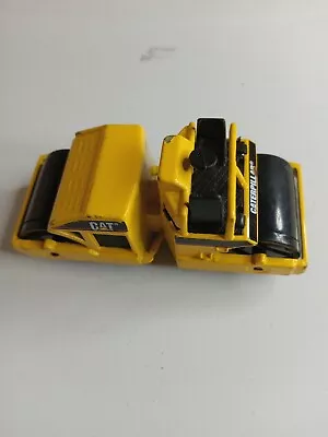 Matchbox Road Roller Steamroller CAT  Caterpillar 1997 Die Cast Metal 3" Yellow - Image 1 of 4