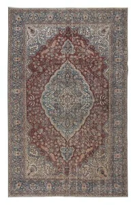 6.8x10.5 Ft Traditional Ottoman Rug, Circa 1950, Handmade Turkish Vintage Carpet - Picture 1 of 5