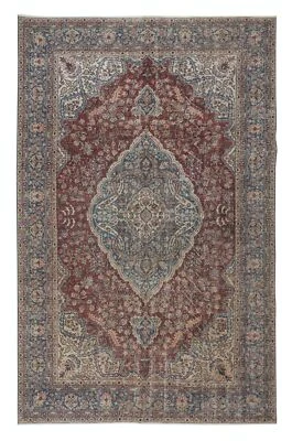 6.8x10.5 Ft Traditional Ottoman Rug, Circa 1950, Handmade Turkish Vintage Carpet - Image 1 of 4
