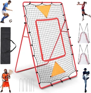 3-In-1 Pitch Back Baseball Rebounder 6 X 3.65 Ft Adjustable Bounce Back Return V - Picture 1 of 7