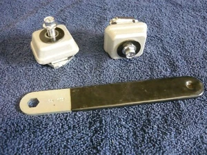 Two (2) Nissan Titan Frontier Truck Bed Tie Down Cleat Stop Clips W/ Wrench OEM - Picture 1 of 4