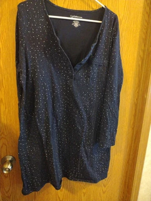 Camisa para dormir Croft & Barrow Intimates de franela para mujer talla XXL salón Foto 1 de 3