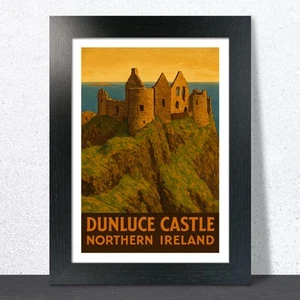 Dunluce Castle Travel Poster - Picture 1 of 7