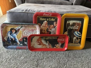 Vintage 1990’s Coca Cola Brand Metal Serviertablett Lot - Bild 1 von 2