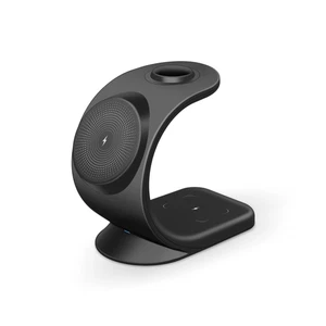 Station de charge magnétique sans fil pour iPhone, Apple Watch et AirPods - Noir - Photo 1 sur 8