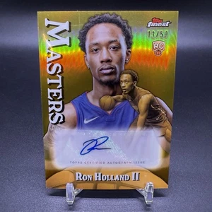 #/50! 🚨2024-25 Topps Finest Ron Holland II RC True Gold Masters Rookie Auto - Picture 1 of 2