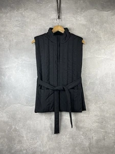 NWT COS Nylon Black Puffer Avant Garde Belted Japanese Vest One Size - Picture 1 of 15
