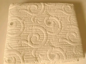 J C Penney Home Collection King Size Kissenbezug 21"x37" tief creme bestickt  - Bild 1 von 6