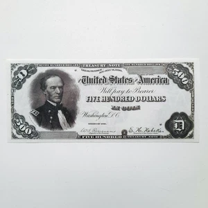 500 Dollars 1891 Treasure Note Reproduction US Banknote - Picture 1 of 4