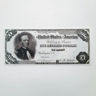 500 Dollars 1891 Treasure Note Reproduction US Banknote - Image 1 of 4