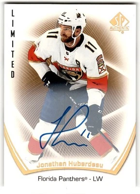 2021-22 SP Authentic Limited Jonathan Huberdeau Auto #2 Florida Panthers - Image 1 of 2