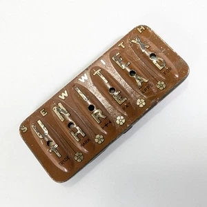 Vintage Thread Holder "Sew with Unitex Thread" Tin with Original Thread - Picture 1 of 9