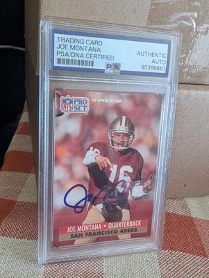 Juego profesional 1991 - Joe Montana #653 firmado PSA auténtico  Foto 1 de 2