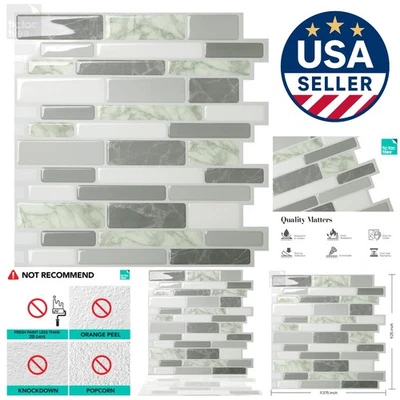 Quality 3D Peel and Stick Tiles - Ideal for Kitchen Backsplash & Accents - Image 1 of 4