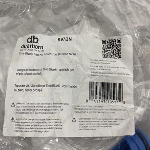 DEARBORN K97BN TRU BLAU ZIERLEISTEN-SET TOUCH TOE GEBÜRSTETES NICKEL. Badezimmer Waschbecken Stopfen - Bild 1 von 2