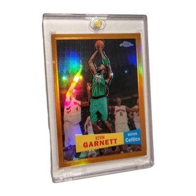 2008 Topps Chrome Kevin Garnett Boston Celtics Orange Refractor Card #'D /199 - Image 1 of 2