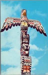 C1960s Columbia Británica, CANADÁ Postal "Eagle - Thunderbird Tótem Pole" Sin Usar - Imagen 1 de 2
