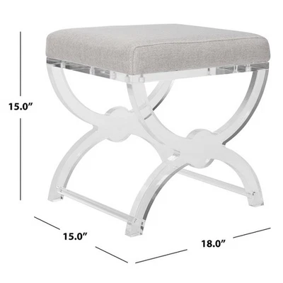 Safavieh DELFINA VANITY STOOL, Reduced Price 2172770530 SFV2524A - Image 1 of 4