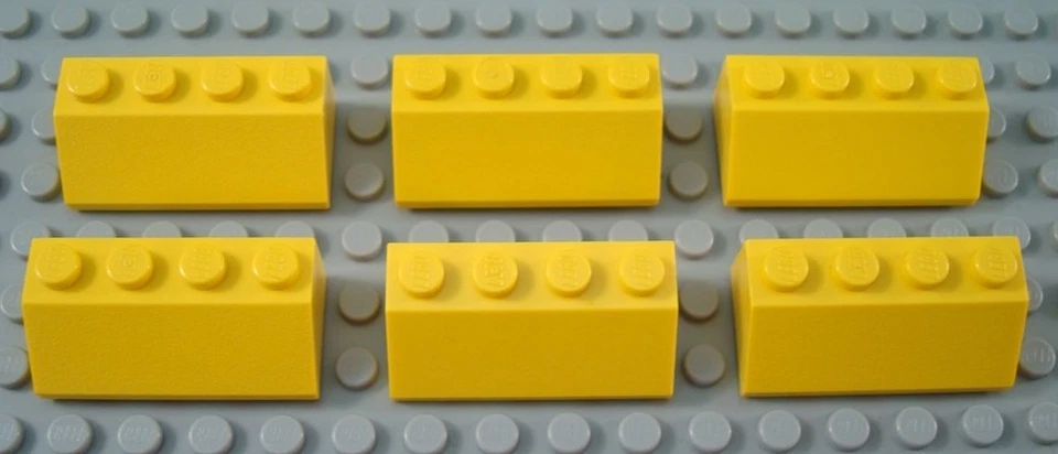 LEGO Lot of 6 Yellow 2x4 Roof Slopes - Image 1 of 1