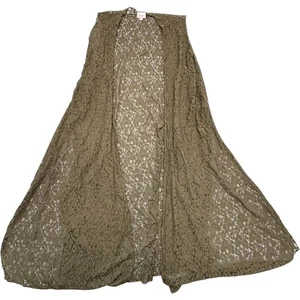 LulaRoe Women's Size XL Green Sleeveless Floral Lace Open Front Cardigan - Picture 1 of 8