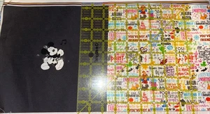 Magical Mickey Quotes Inspired Panel 100% Cotton Woven Size 9.5 X18 - Picture 1 of 3