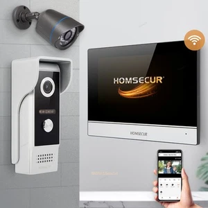 HOMSECUR 7" WIFI Video Door Phone Call Intercom Motion Detection Voice Message - Picture 1 of 11
