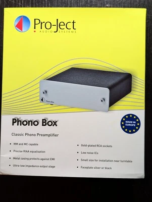NEW Pro-Ject Phono Box - Classic Phono Preamplifier, Black, NIB New In Box - Image 1 of 4