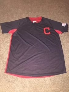 Mens MATCH-UP Cleveland Indians Discount Drug Mart Batting Practice Jersey Sz XL - Picture 1 of 12