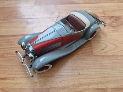 1/24 Scala Franklin Mint Classico 1935 Duesenberg Ssj Speedster Grigio/Rosso - Immagine 1 di 4