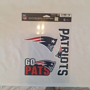 Neu mit Etikett New England Patriots Wincraft Mehrzweck-Aufkleber 3 Fan-Pack farbige Aufkleber NFL - Bild 1 von 1