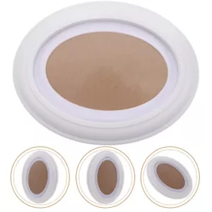 7 Inch Solid Wood Photo Frame Oval Picture Hanging Woodcraft Frames - Picture 1 of 12