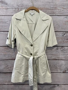 CAbi #777 Sandy Trench Coat Jacket Khaki STRETCH EUC Women's Size 4 - Picture 1 of 8