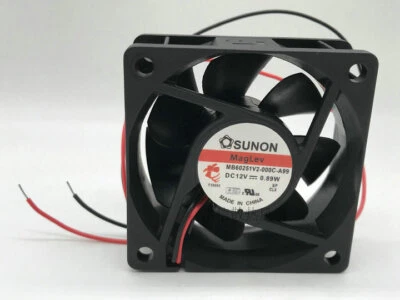 SUNON MB60251V2-000C-A99 DC12V 6025 Magnetic Levitation Silent Fan - Image 1 of 3