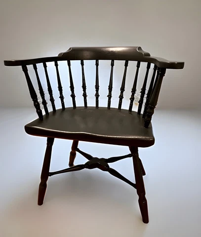 Rare Antique Cohasset Colonials Low Back Black Windsor Chair- LOCAL PICKUP ONLY! Cover