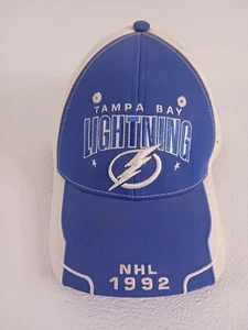 92'Old Time Hockey NHL Tampa Bay Lightning Blue One Size Adjustable Baseball Cap - Picture 1 of 7