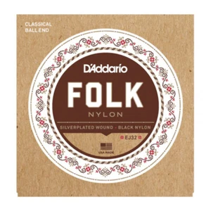 D'Addario EJ32 Folk Nylon Akustiksaiten silbergewickelt/Kugelnde Höhen - Bild 1 von 1