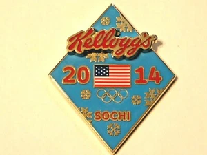 KELLOGG'S ~ 2014 SOCHI ~ USA OLYMPIC TEAM NOC Sponsor Prototype Pin - Picture 1 of 3