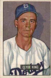 1951 Bowman #299 Clyde King RC - VG-EX
