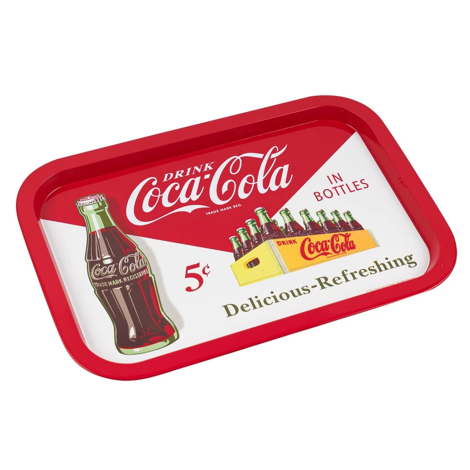 Coca-Cola Blech Tablett 34 x 23,5 cm Drink Coca-Cola Delicious refreshing