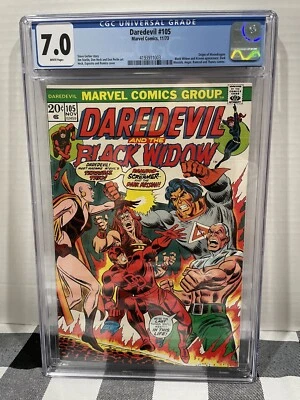 DAREDEVIL #105 CGC 7.0 1st NAMED MOONDRAGON -  Marvel 1973 - Image 1 of 2