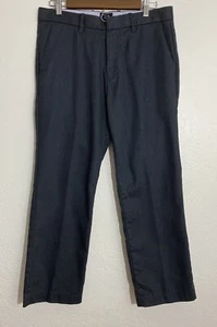 Gap Khakis Herren grau maßgeschneidert gerade Passform Anzughose vorne flach Haken 33X26 - Bild 1 von 5