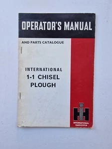 INTERNATIONAL 1-1 CHISEL PLOUGH PARTS & OPERATORS MANUAL - Picture 1 of 1