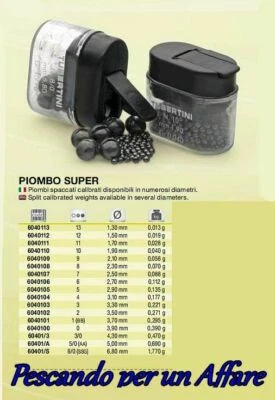 TUBERTINI PIOMBO SUPER pallini spaccati calibrati - Immagine 1 di 2