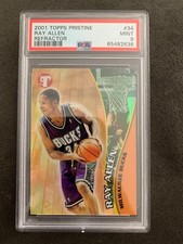 2001-02 RAY ALLEN Topps Pristine Gold Refractor /50 PSA 9! Celtic, Heat Legend!