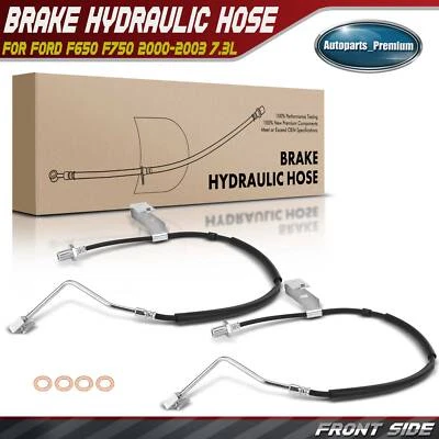2x Manguera hidráulica de freno de conductor delantero para Ford F650 F750 2000-2003 5,9 L 7,2 L 7,3 L Foto 1 de 4